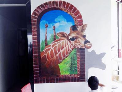 3D画—长颈鹿